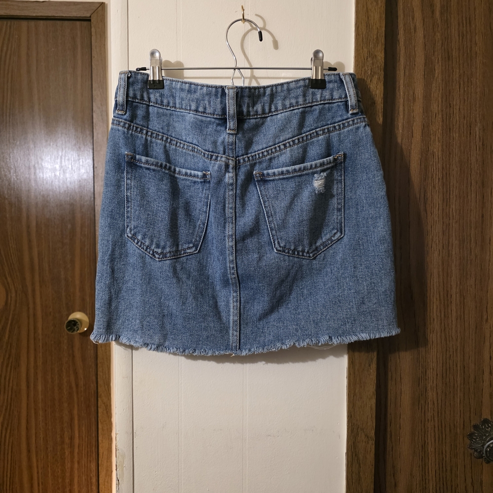 PacSun Denim Ripped Mini Skirt - Picture 3 of 3